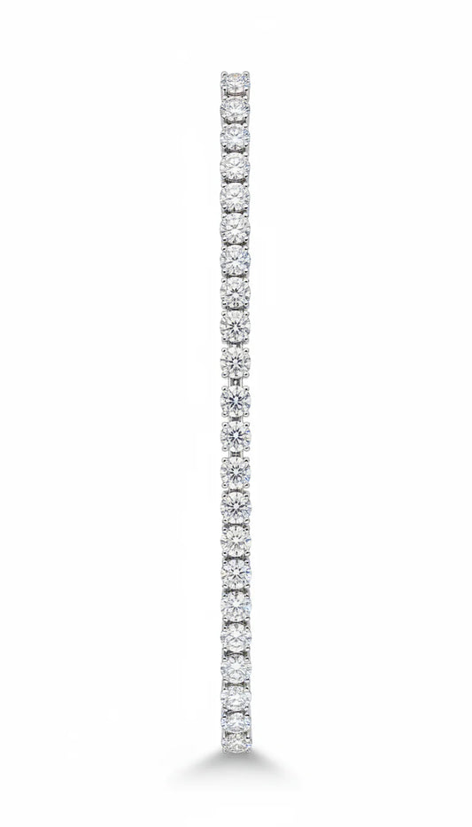 5.2ct Round Moissanite Tennis Bracelet - Rhodium-Plated Silver