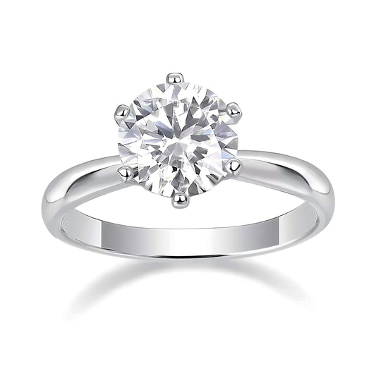 Theia 1ct Round Moissanite Ring