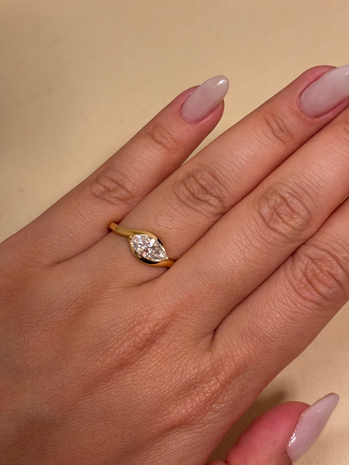 Daphne 1ct Marquise Moissanite Ring