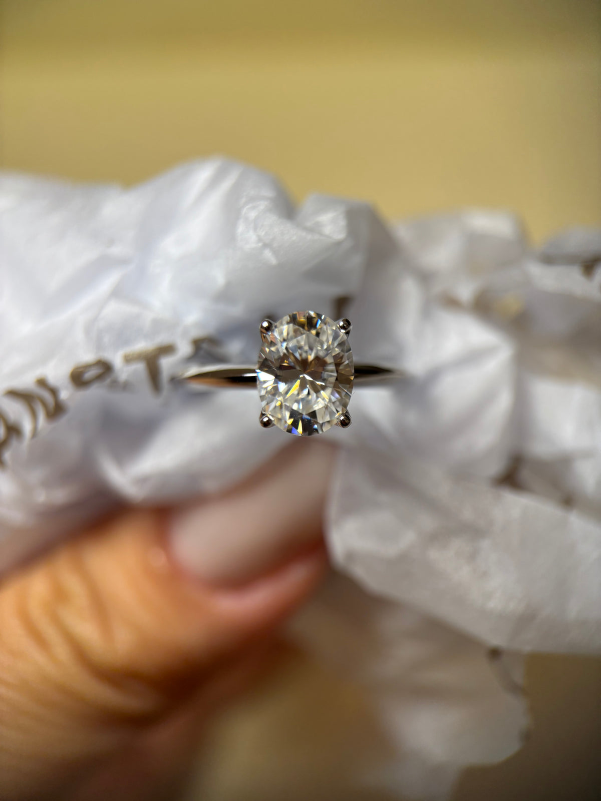 Juno 2ct Oval Moissanite Ring