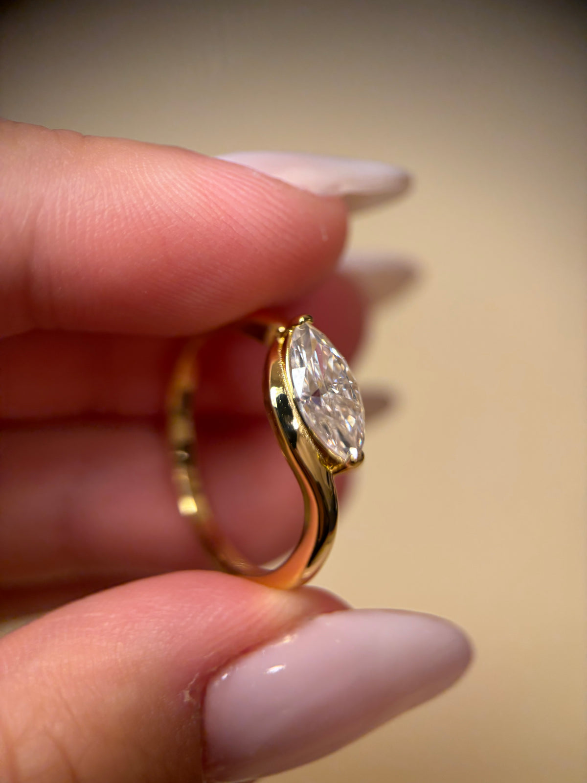 Daphne 1ct Marquise Moissanite Ring