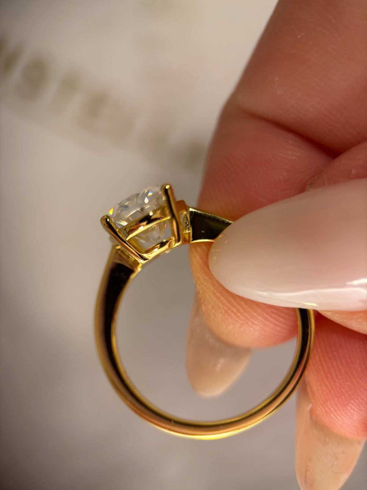 Léonie 4.5ct Oval Moissanite Ring