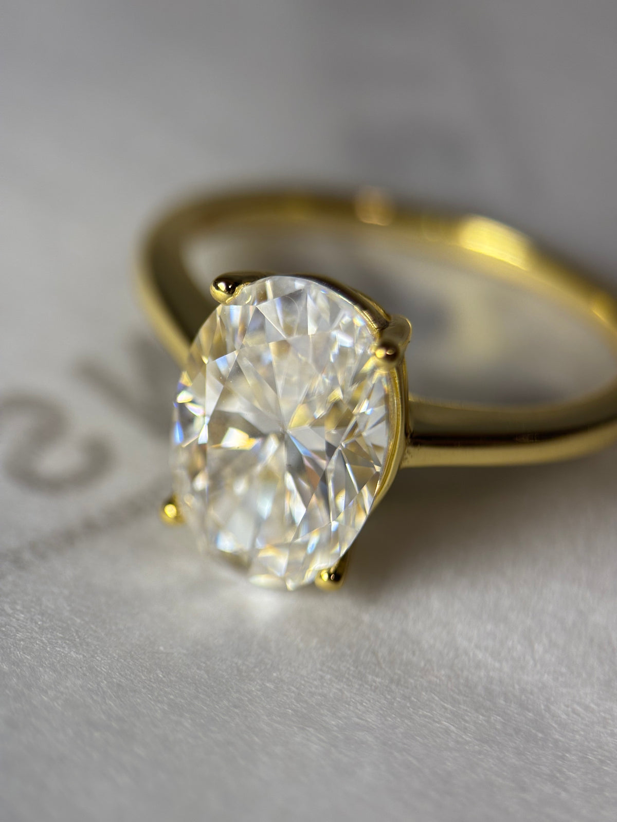 Léonie 4.5ct Oval Moissanite Ring