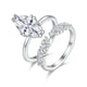 Minerva equivalent 3.5ct marquise moissanite engagement ring in rhodium-plated 925 sterling silver from VANSTELLA