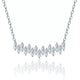 Baguette Moissanite Sterling Silver Collar Necklace
