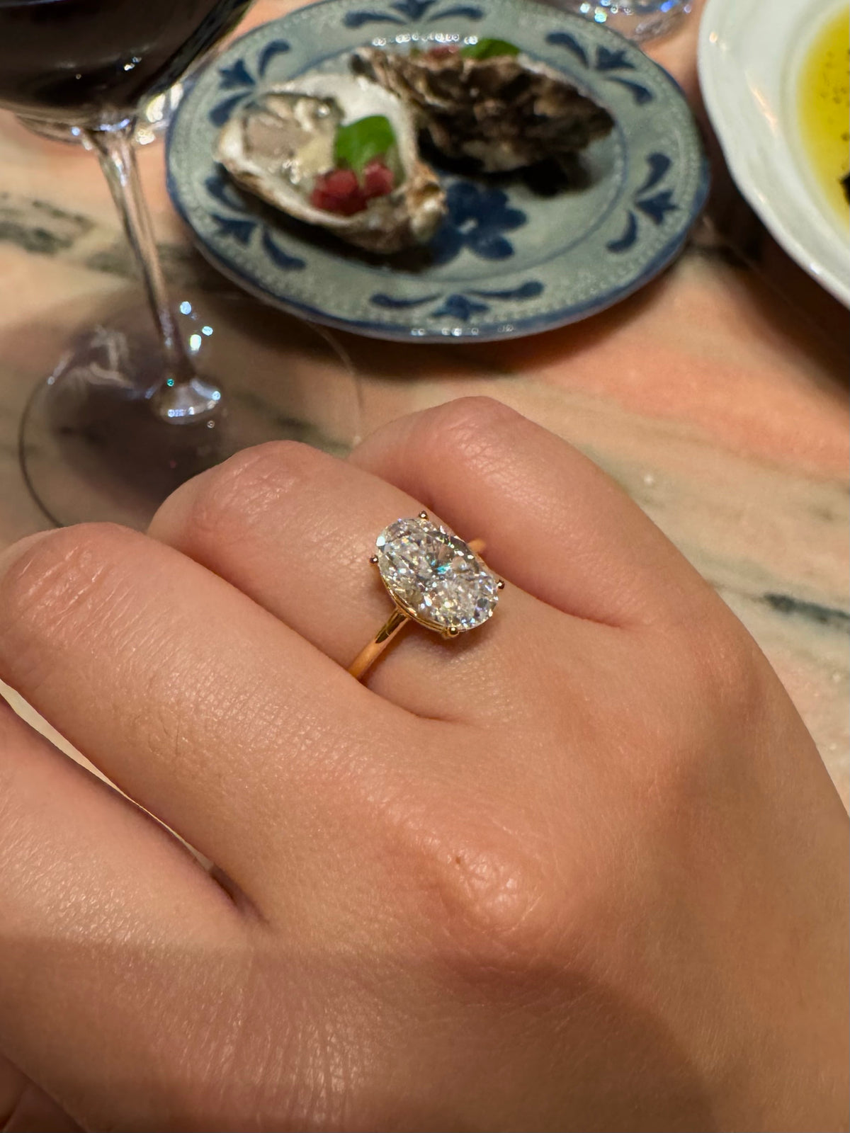 Léonie 4.5ct Oval Moissanite Ring
