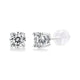 Pendientes de Botón de Moissanita 1ct en Plata de Ley 925