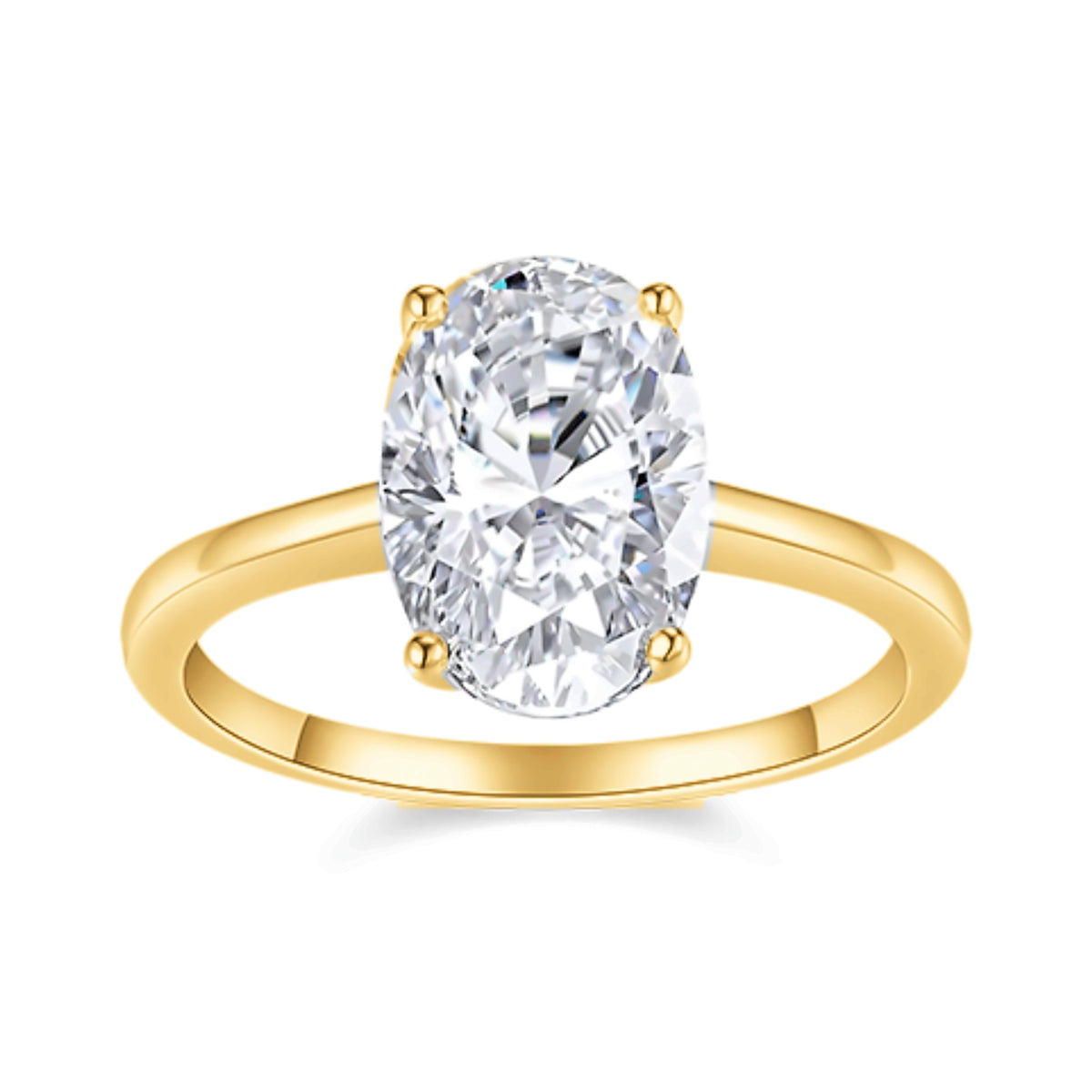 Léonie 4.5ct Oval Moissanite Ring