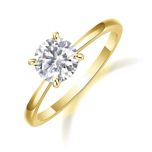 Fides 2ct Round Moissanite Ring
