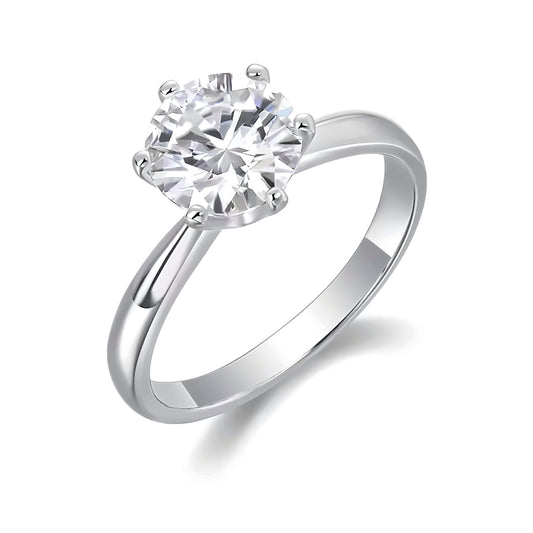 Theia 1ct Round Moissanite Ring