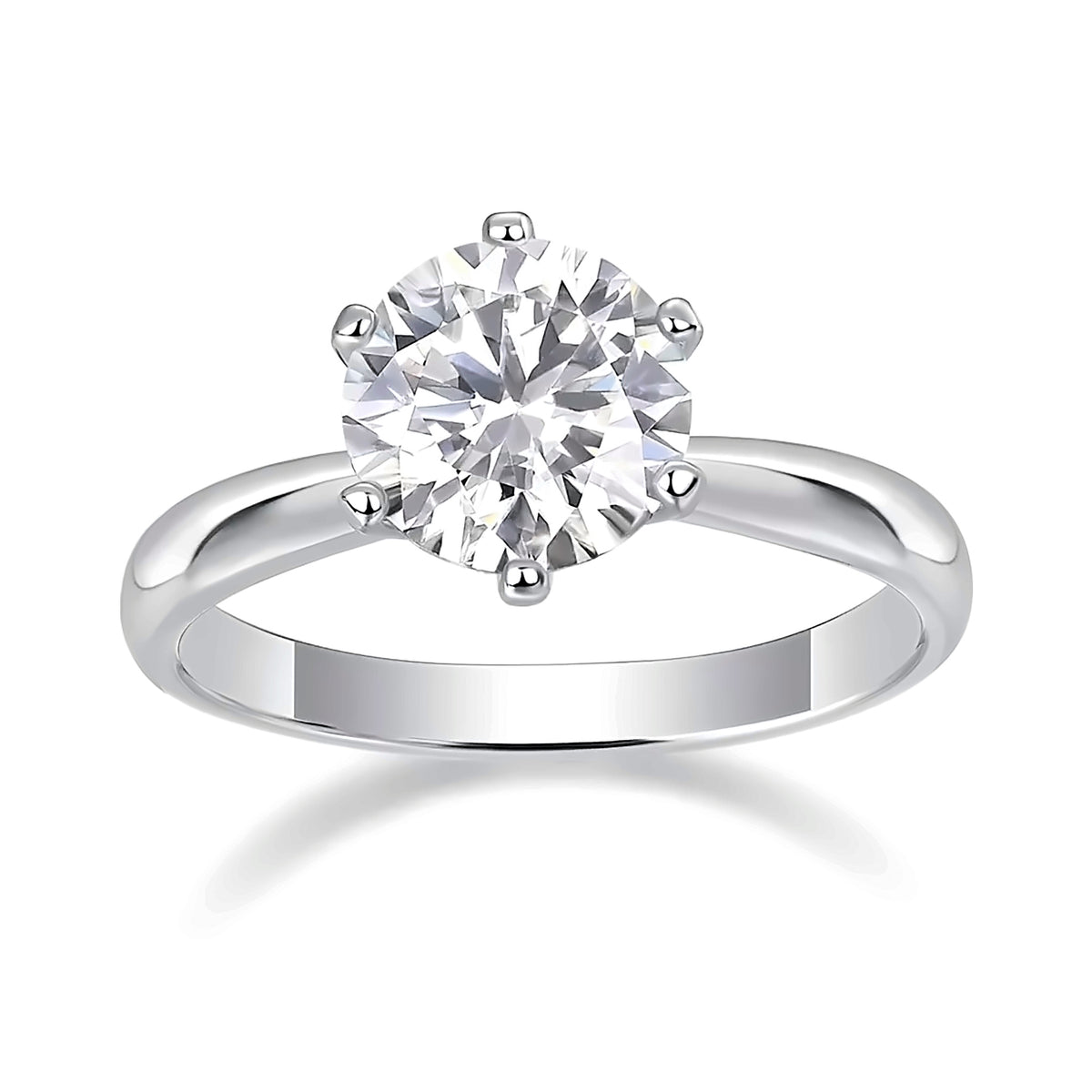 Theia Moissanitring 1ct Rund Slibning
