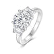 Eirene Anillo Trilogía de Moissanita Talla Redonda 3ct